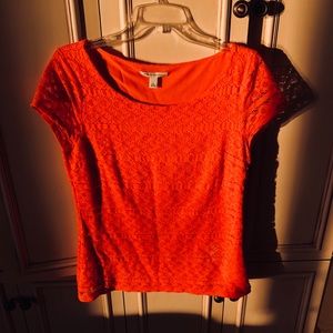 Banana Republic coral lace top